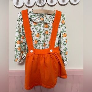 Pumpkin Shirt and Skirt Set